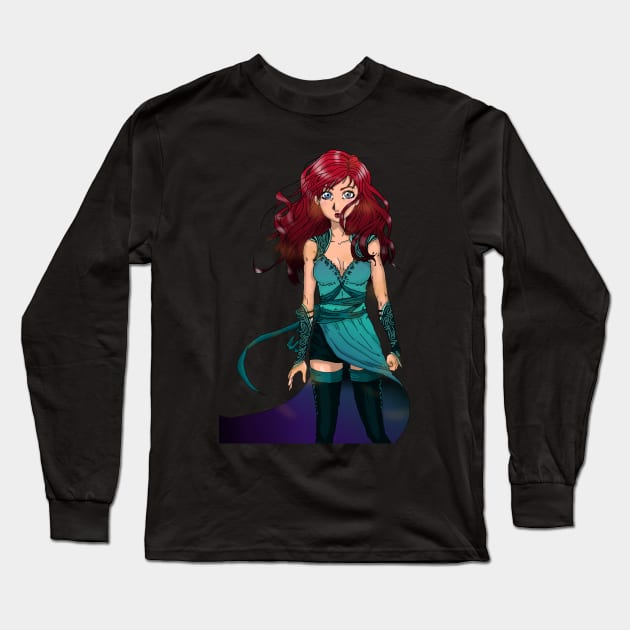 Fantasy Girl without background Long Sleeve T-Shirt by Hikaruel